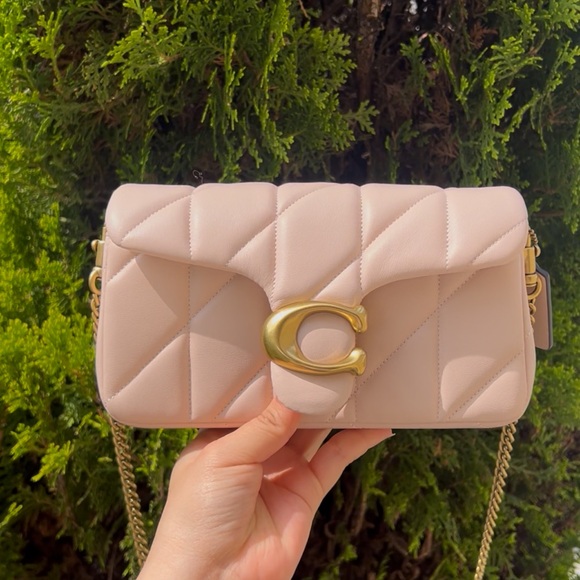 Coach Handbags - NWOT Coach Tabby Quilted Wristlet with Chain / Tabby 19 Crossbody bag in Blush